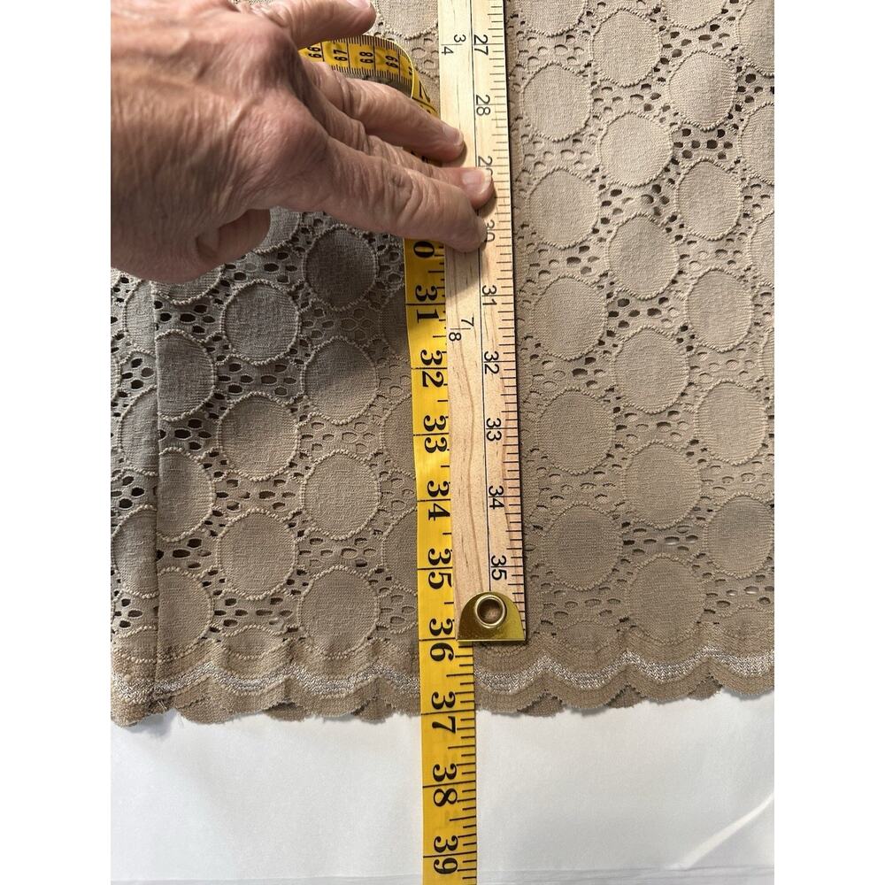 Ronni Nicole Women's Tan Lace Overlay Dress Size 12 Classic Dressy - Picture 16 of 16